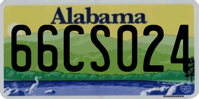 AL license plate 66CS024