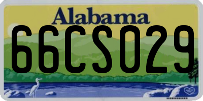 AL license plate 66CS029