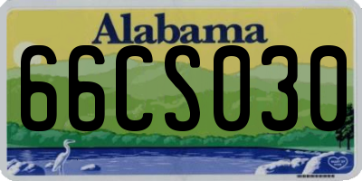 AL license plate 66CS030