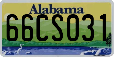 AL license plate 66CS031
