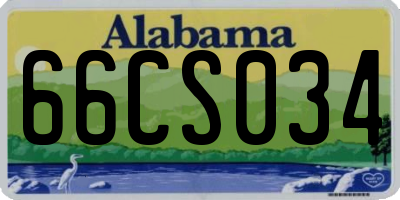 AL license plate 66CS034