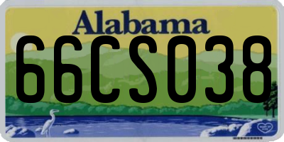 AL license plate 66CS038