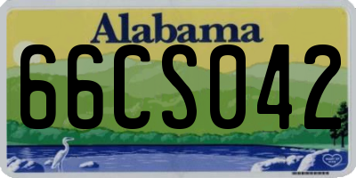 AL license plate 66CS042