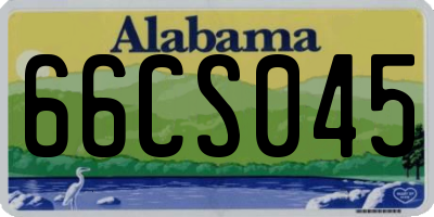 AL license plate 66CS045