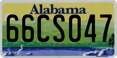 AL license plate 66CS047