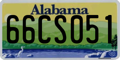 AL license plate 66CS051