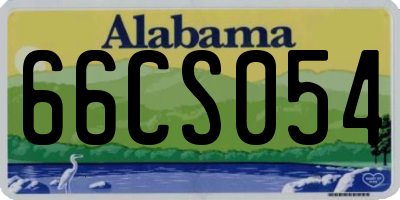 AL license plate 66CS054