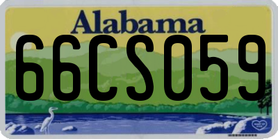 AL license plate 66CS059