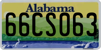 AL license plate 66CS063
