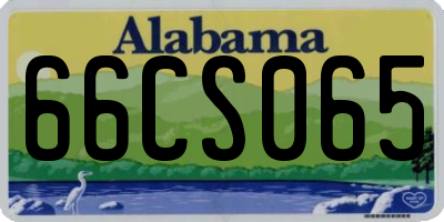 AL license plate 66CS065