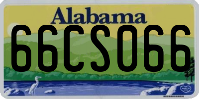 AL license plate 66CS066