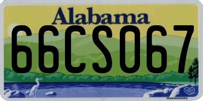 AL license plate 66CS067
