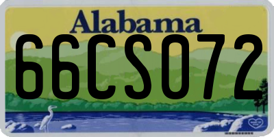 AL license plate 66CS072