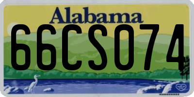 AL license plate 66CS074