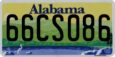 AL license plate 66CS086