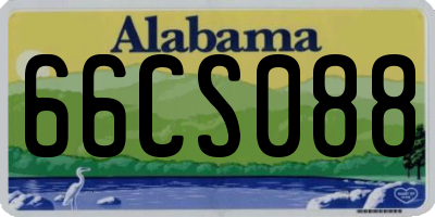 AL license plate 66CS088