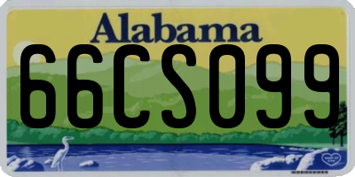 AL license plate 66CS099