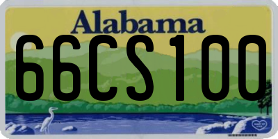 AL license plate 66CS100