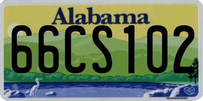 AL license plate 66CS102