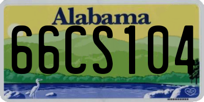 AL license plate 66CS104