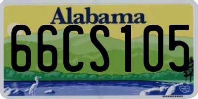 AL license plate 66CS105