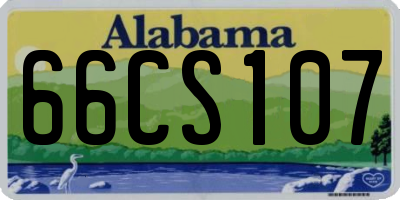 AL license plate 66CS107