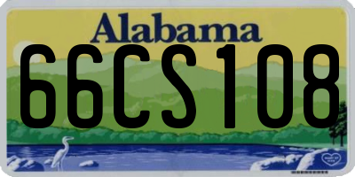 AL license plate 66CS108