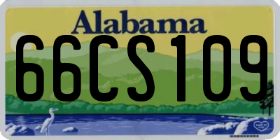 AL license plate 66CS109