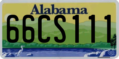 AL license plate 66CS111