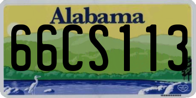 AL license plate 66CS113
