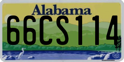 AL license plate 66CS114