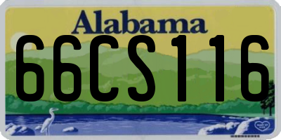AL license plate 66CS116
