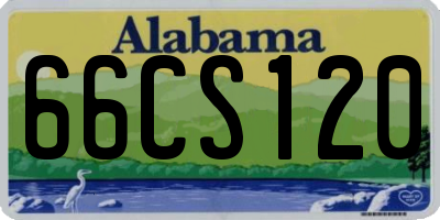 AL license plate 66CS120