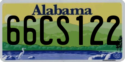 AL license plate 66CS122