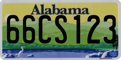 AL license plate 66CS123