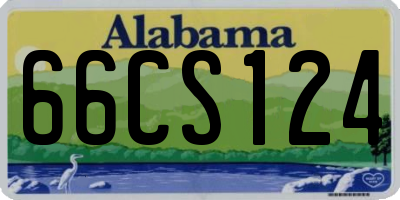 AL license plate 66CS124