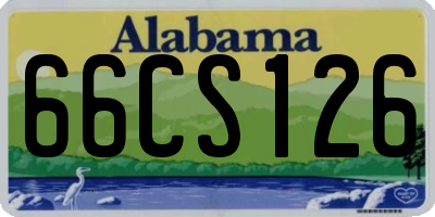 AL license plate 66CS126