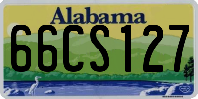 AL license plate 66CS127