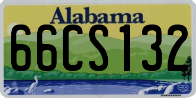 AL license plate 66CS132