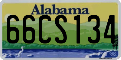 AL license plate 66CS134