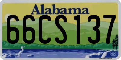 AL license plate 66CS137