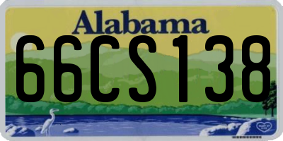 AL license plate 66CS138