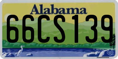 AL license plate 66CS139