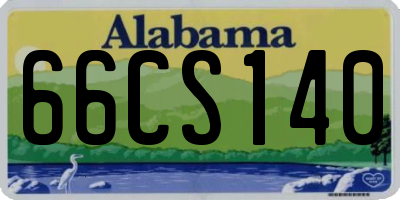 AL license plate 66CS140