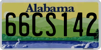 AL license plate 66CS142