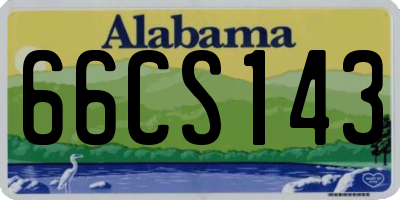 AL license plate 66CS143