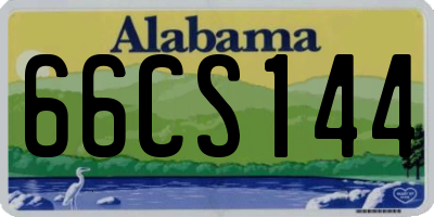 AL license plate 66CS144