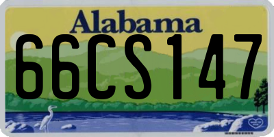 AL license plate 66CS147