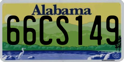 AL license plate 66CS149