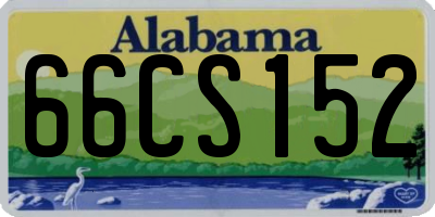 AL license plate 66CS152